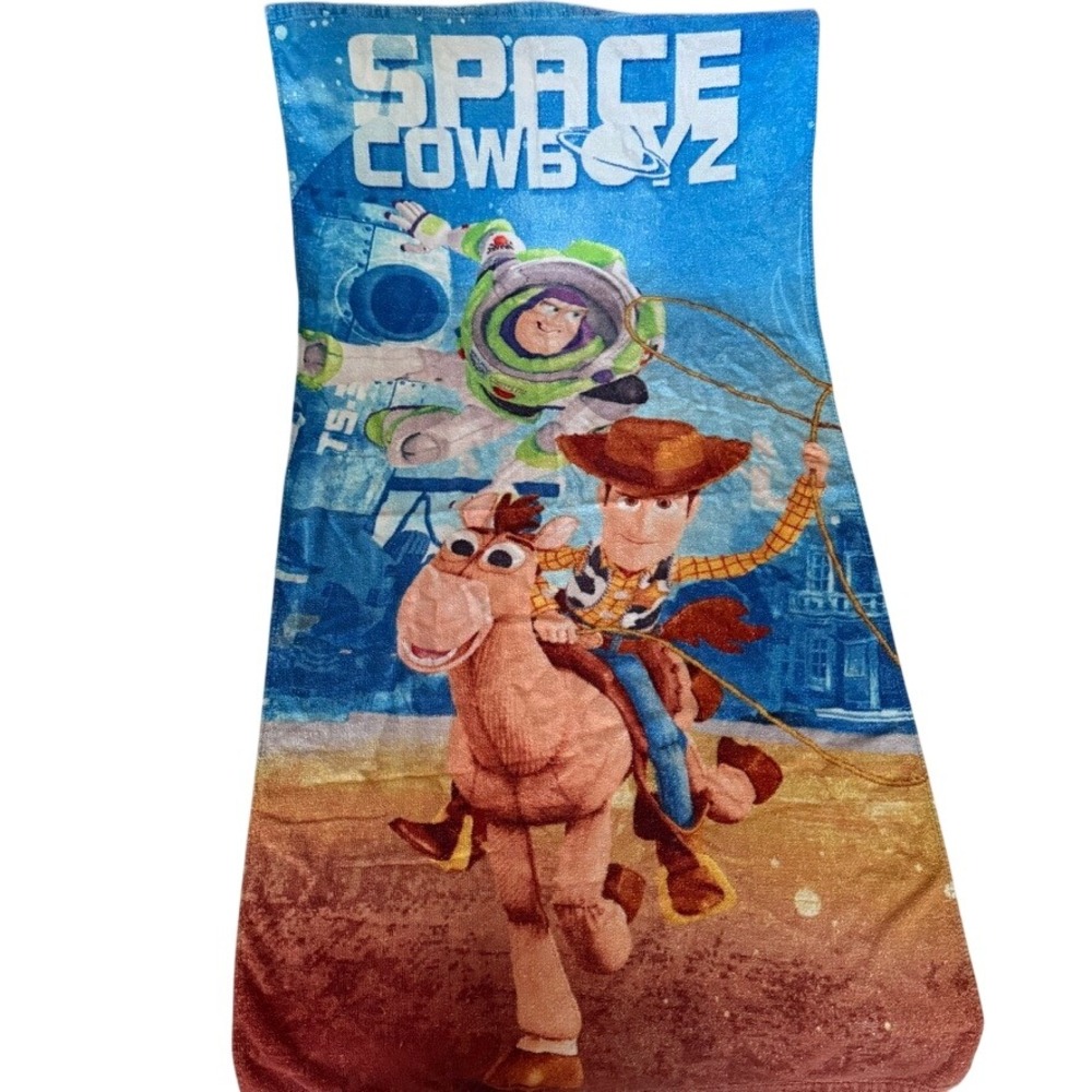 Disney Pixar Toy Story Space Cowboyz Beach Towel with Woody Buzz Bullseye